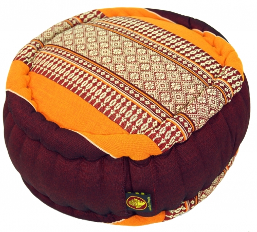 Round meditation cushion yoga cushion, seat cushion, floor cushion, decorative cushion - wine red/orange - 18x30x30 cm Ø30 cm