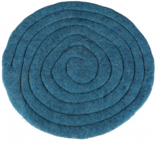 Felt chair cover, seat cushion, quilted seat cover - turquoise blue - 1,5 cm Ø35 cm