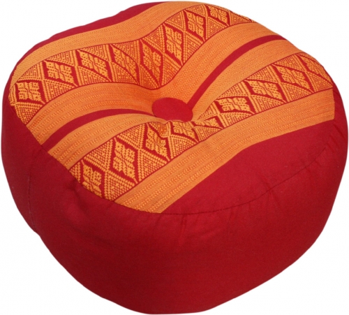 Meditation cushion Yoga cushion, seat cushion, floor cushion, decorative cushion - red/orange - 18x30x30 cm Ø30 cm