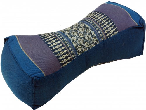 Neck cushion, neck support Thai cushion Kapok - turquoise - 11x14x32 cm 