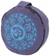 Yoga cushion, printed meditation cushion with spelt filling - blu..