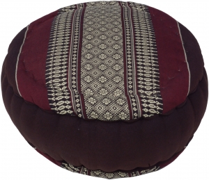 Round meditation cushion Yoga cushion, seat cushion, floor cushion, decorative cushion - brown/red - 18x30x30 cm Ø30 cm